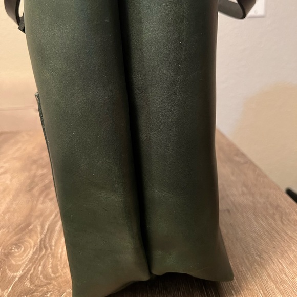 Portland Leather Goods Medium Jade Tote w/ Black Handles - Picture 8 of 10